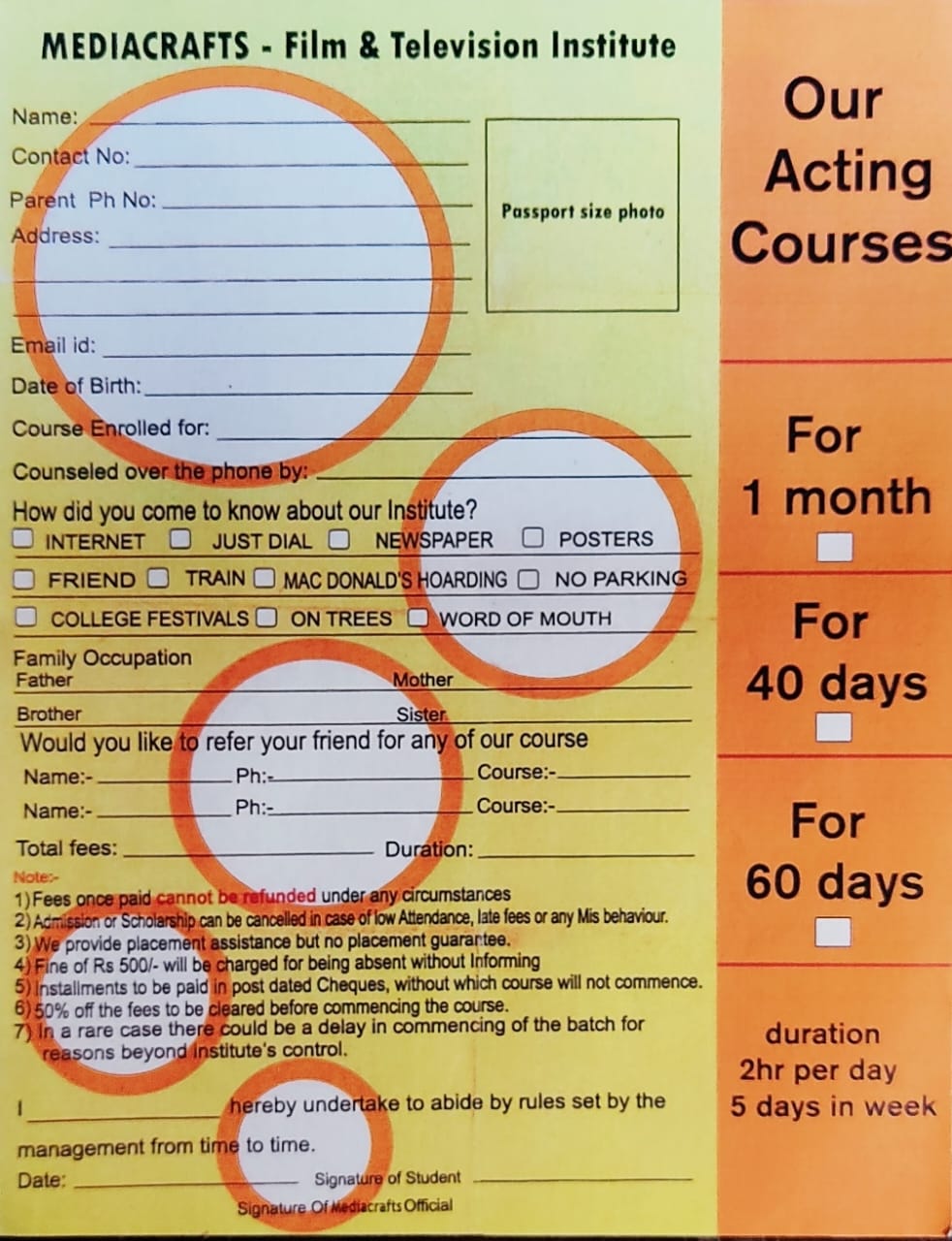Media Crafts Institute Admission Brochure